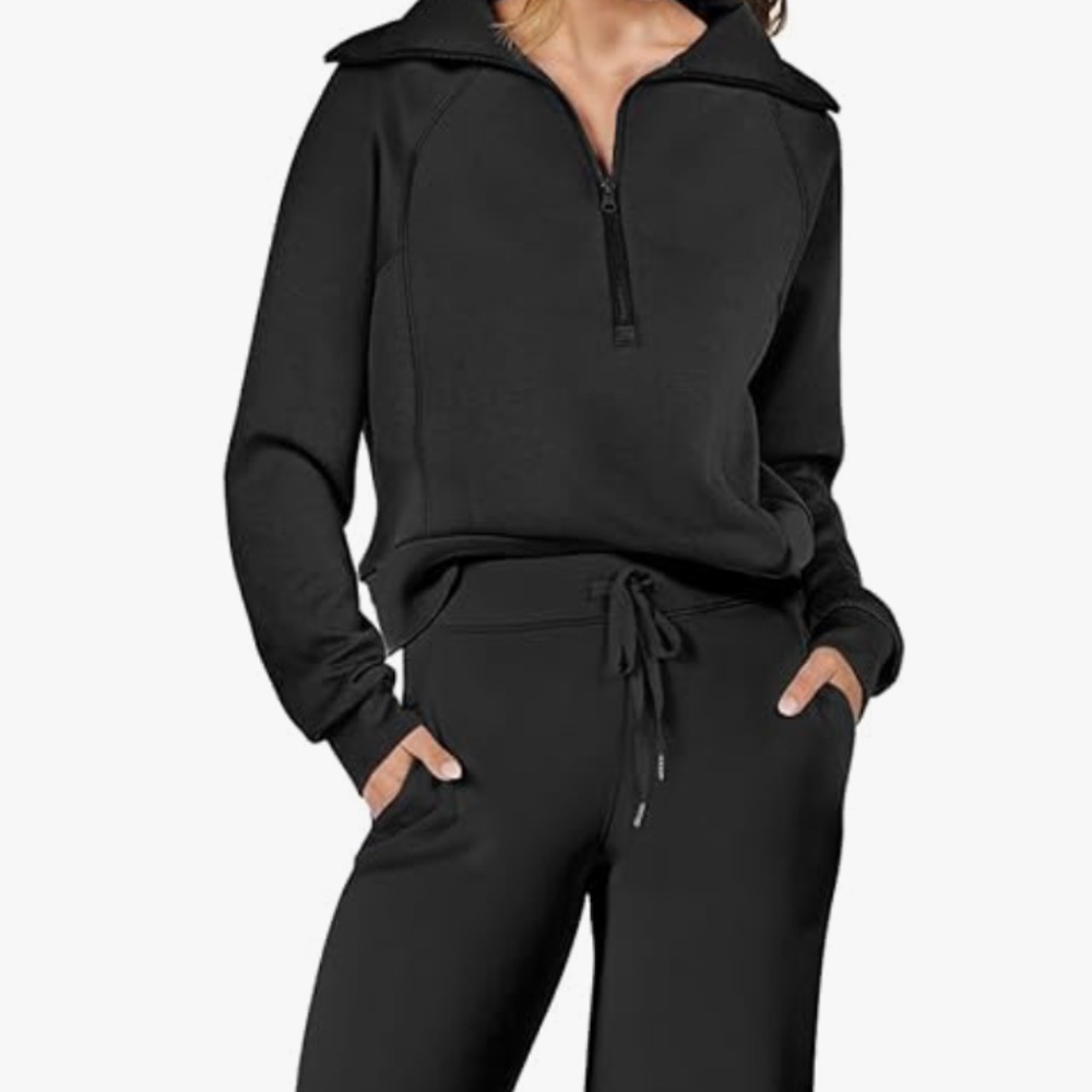 Women’s Wide Leg Drawstring Pants - Black